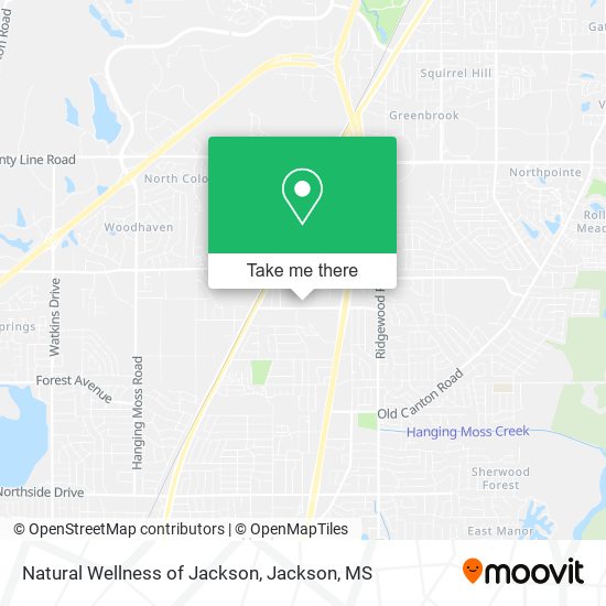 Mapa de Natural Wellness of Jackson