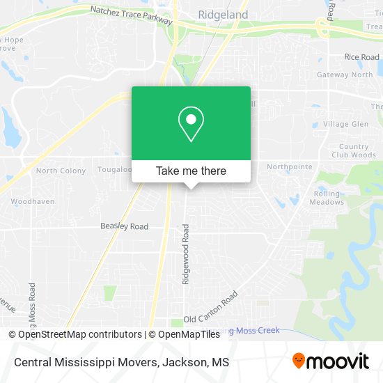 Mapa de Central Mississippi Movers
