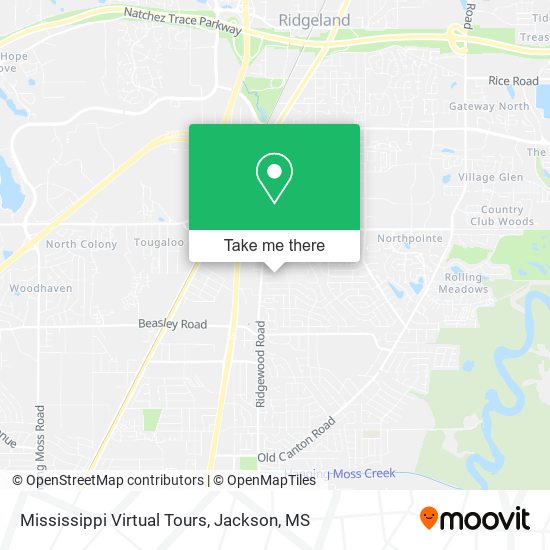 Mississippi Virtual Tours map