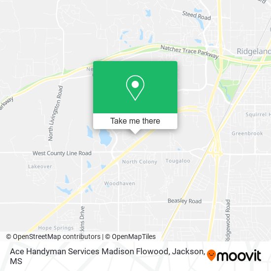 Ace Handyman Services Madison Flowood map