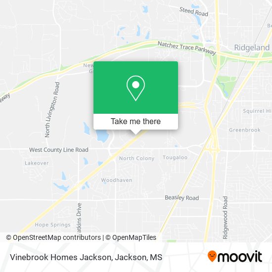 Vinebrook Homes Jackson map