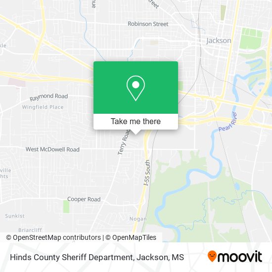 Mapa de Hinds County Sheriff Department
