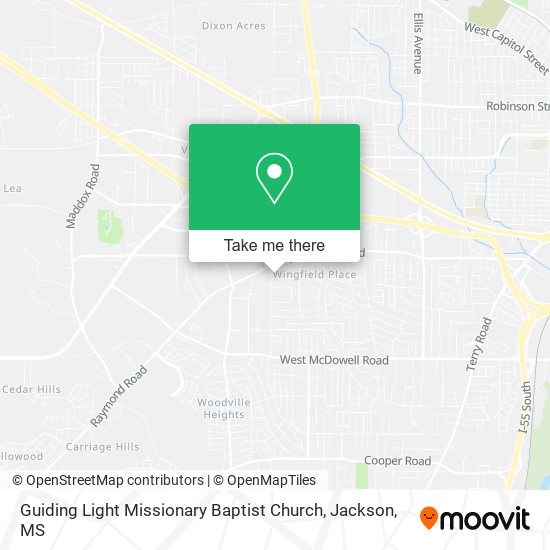 Mapa de Guiding Light Missionary Baptist Church