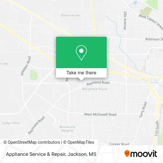 Appliance Service & Repair map