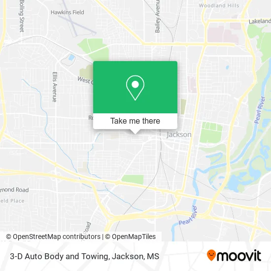 Mapa de 3-D Auto Body and Towing