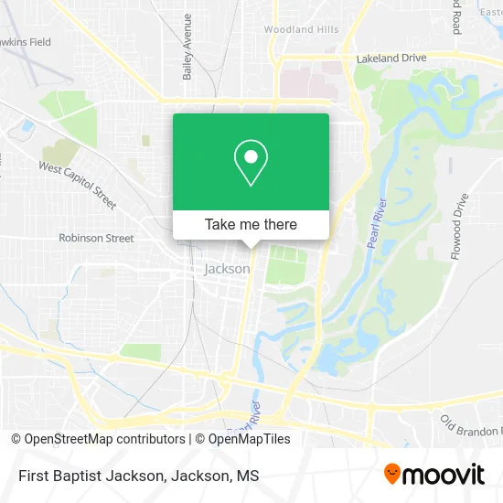 First Baptist Jackson map