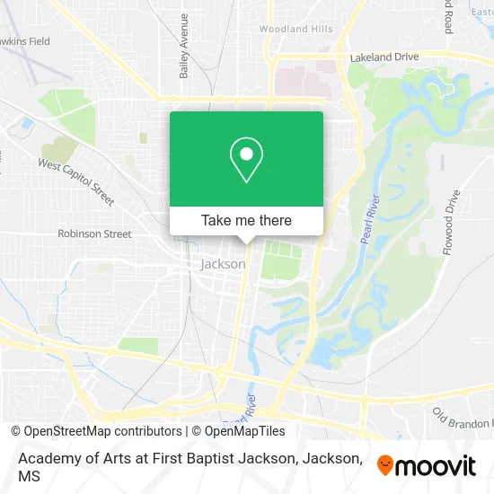 Academy of Arts at First Baptist Jackson map