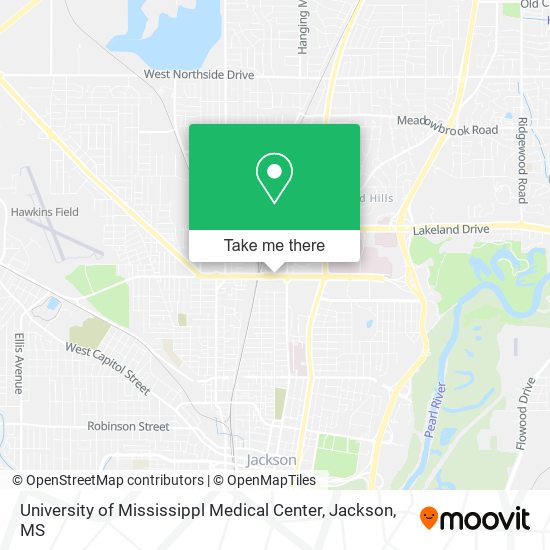 University of Mississippl Medical Center map