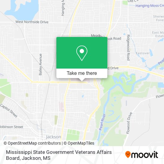 Mississippi State Government Veterans Affairs Board map
