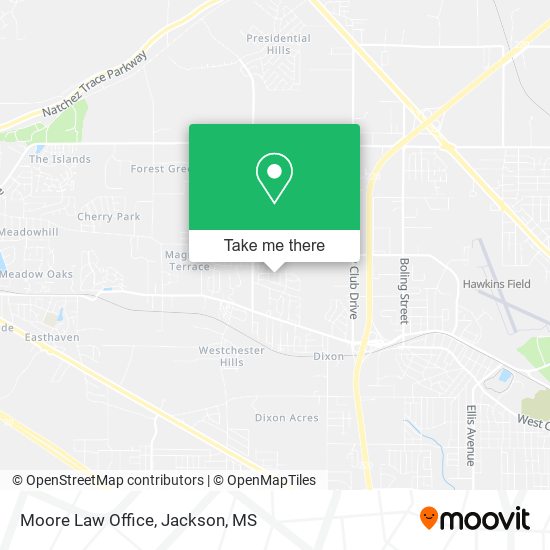 Moore Law Office map