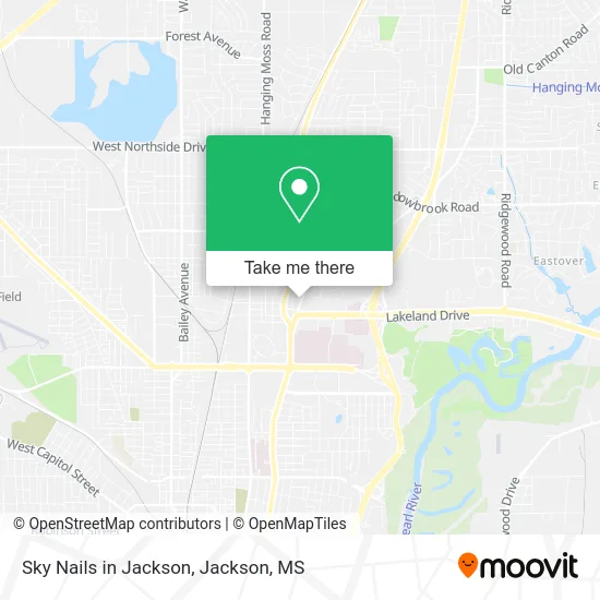 Sky Nails in Jackson map