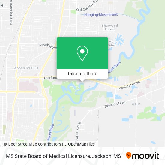 MS State Board of Medical Licensure map