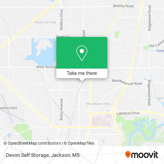 Devon Self Storage map