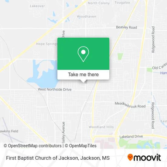 First Baptist Church of Jackson map