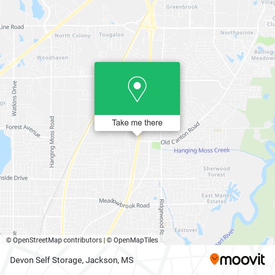 Devon Self Storage map