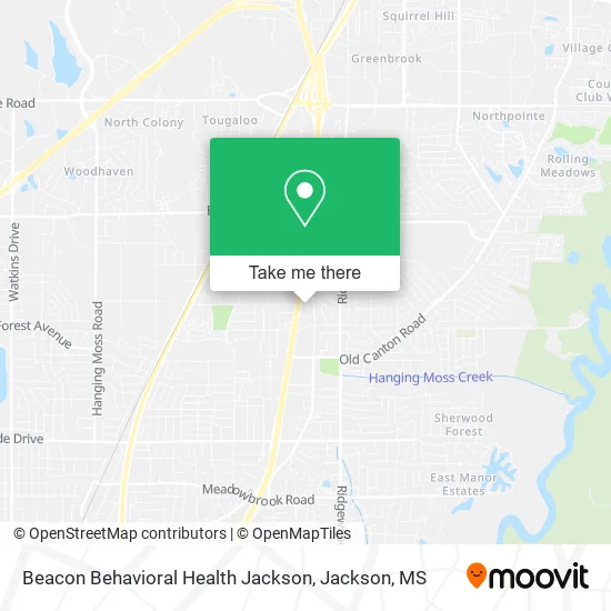Beacon Behavioral Health Jackson map