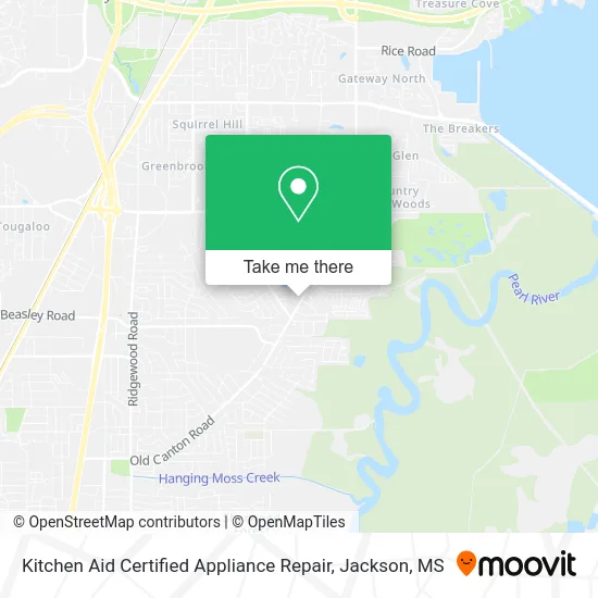 Kitchen Aid Certified Appliance Repair map
