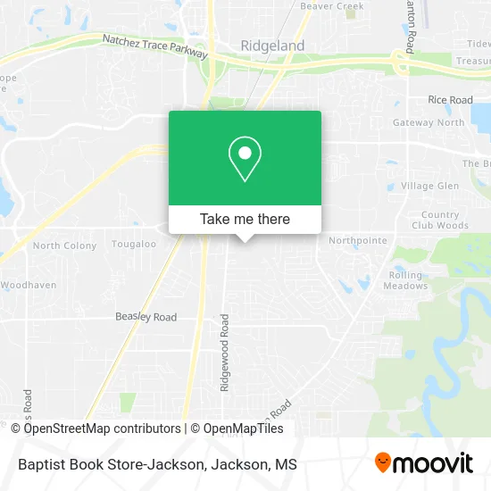 Baptist Book Store-Jackson map