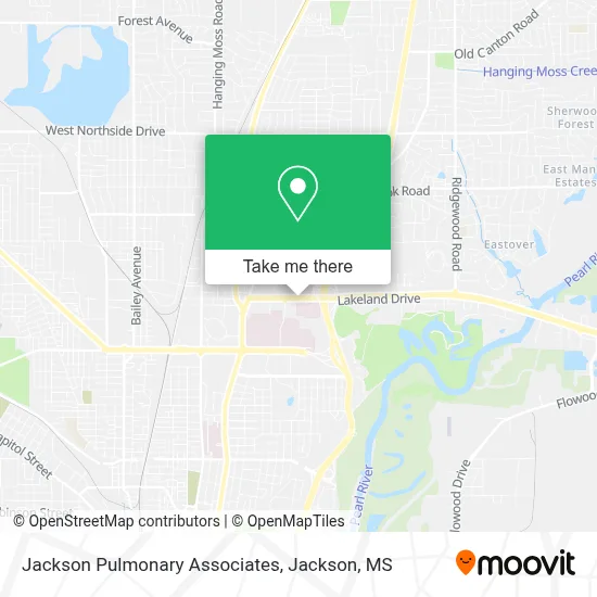 Jackson Pulmonary Associates map