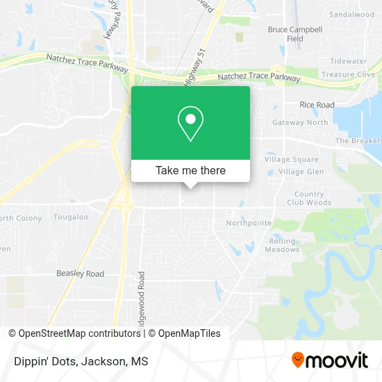 Dippin' Dots map