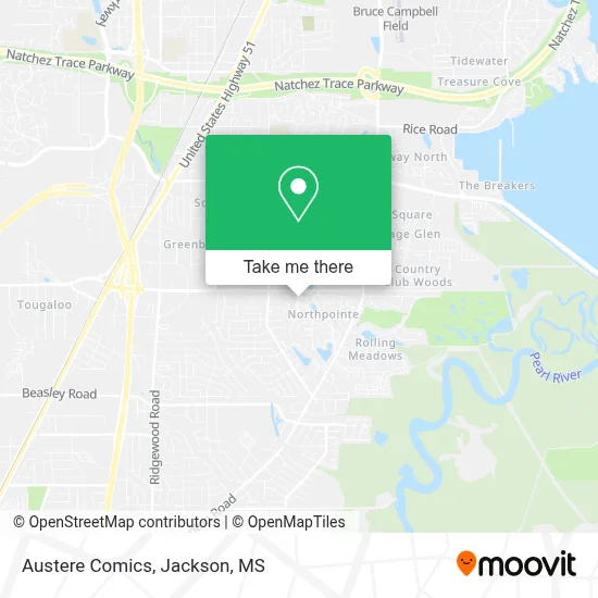 Austere Comics map