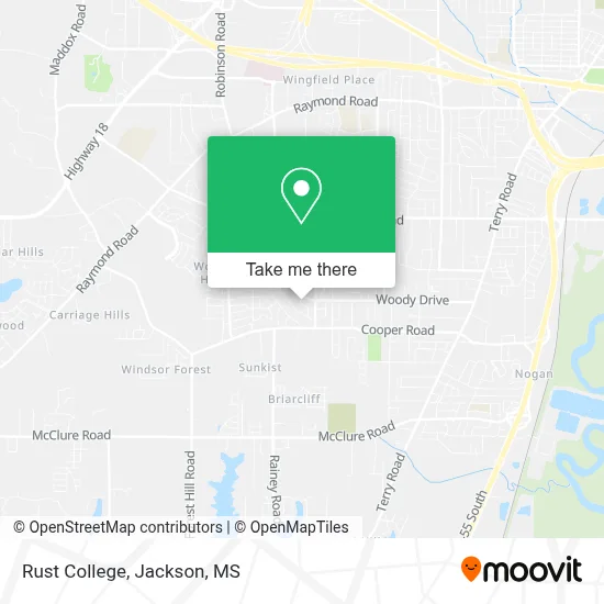 Rust College map