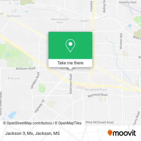 Jackson 3, Ms map