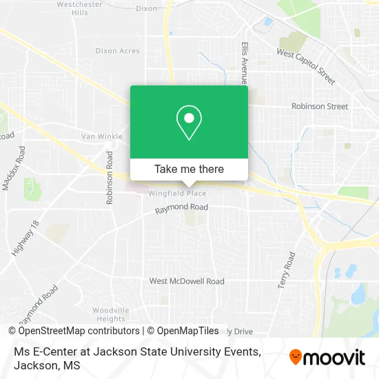 Ms E-Center at Jackson State University Events map