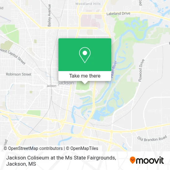 Jackson Coliseum at the Ms State Fairgrounds map