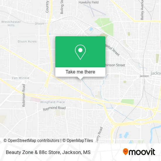 Beauty Zone & 88c Store map