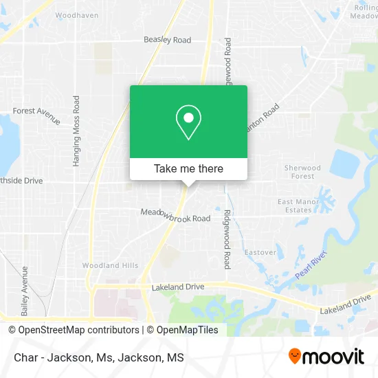 Char - Jackson, Ms map