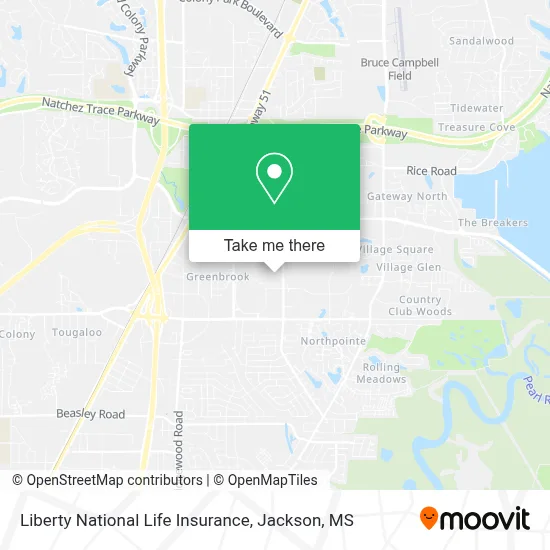 Liberty National Life Insurance map