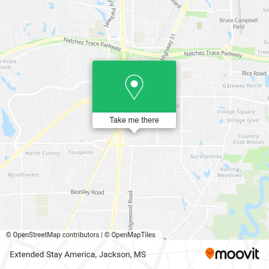 Extended Stay America map