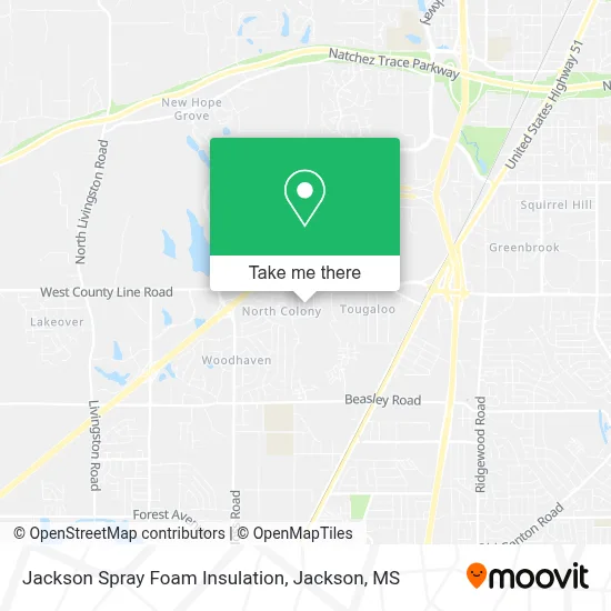 Jackson Spray Foam Insulation map