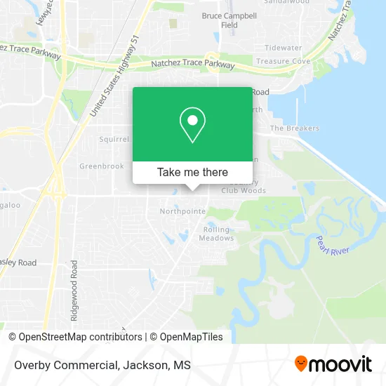 Overby Commercial map
