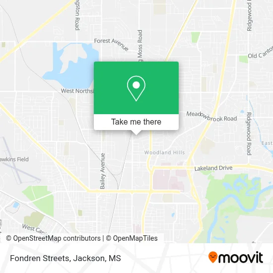 Fondren Streets map