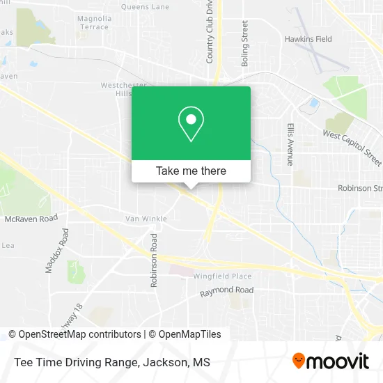 Tee Time Driving Range map