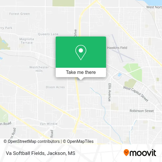 Va Softball Fields map