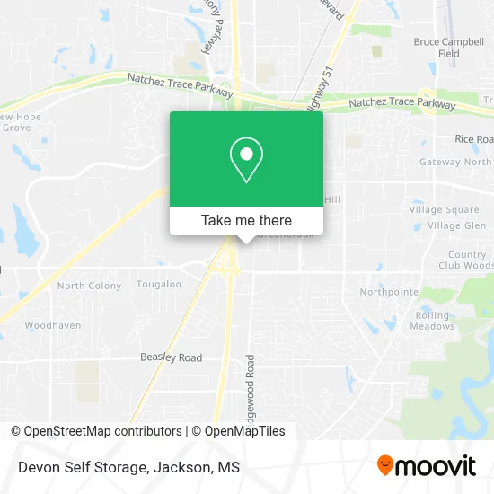 Devon Self Storage map