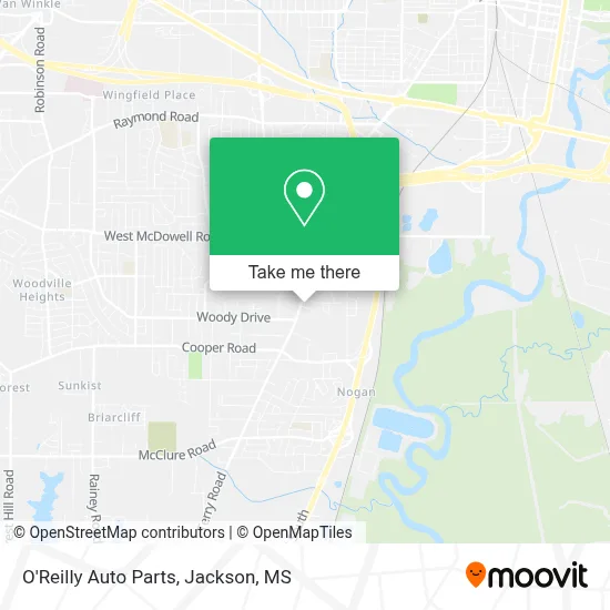O'Reilly Auto Parts map