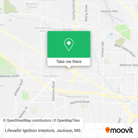 Lifesafer Ignition Interlock map