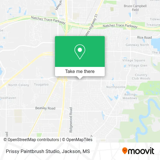 Prissy Paintbrush Studio map
