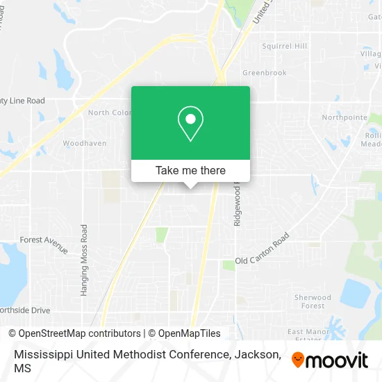 Mississippi United Methodist Conference map