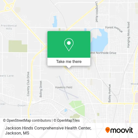Jackson Hinds Comprehensive Health Center map