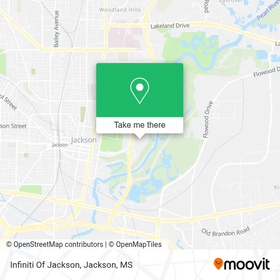 Infiniti Of Jackson map