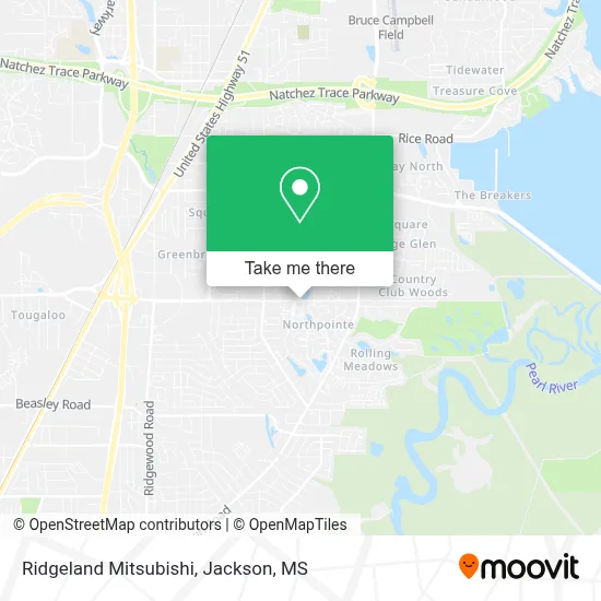 Ridgeland Mitsubishi map