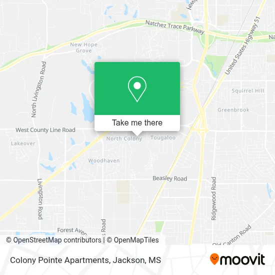 Colony Pointe Apartments map