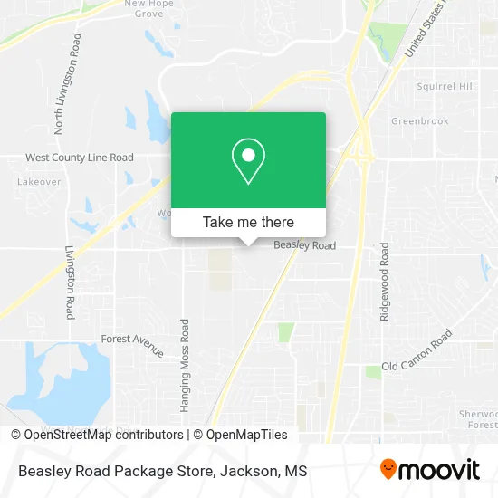 Beasley Road Package Store map