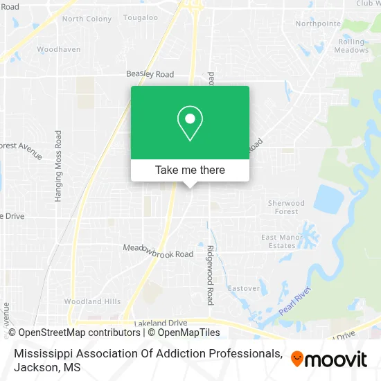Mississippi Association Of Addiction Professionals map