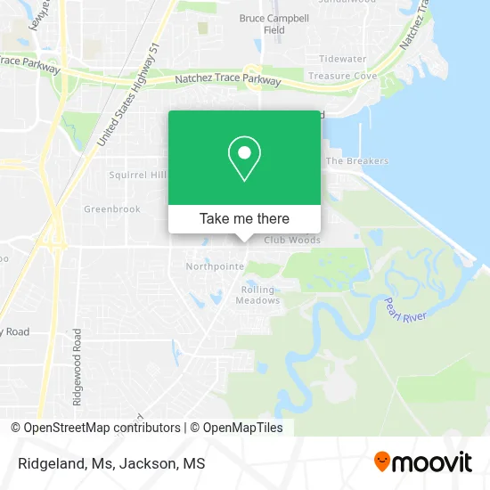 Ridgeland, Ms map
